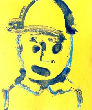 A man with a hat on his head